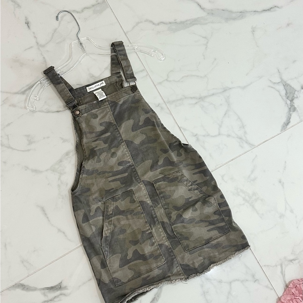 Girls Camo Overall Dress